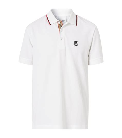 Burberry white polo t shirt